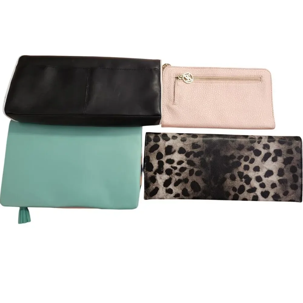 BUNDLE 4 Clutch Wristlet Purses Adrienne Vittadini Rachel Pally & More